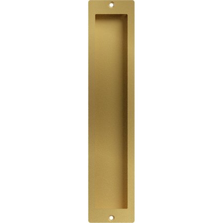 EKENA MILLWORK Premium 12" Flush Pull For Barn Doors 3/4" Thick or Greater, Jacob's Gold GB6001FP12JG